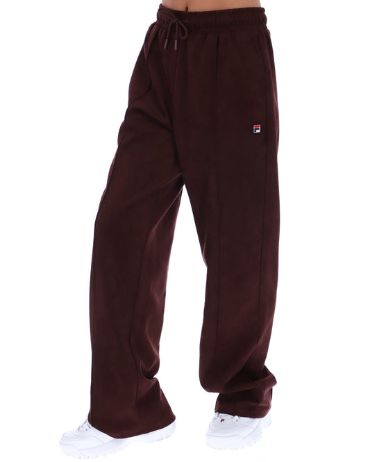 Fila Women Fila Vintage Jasmine Suedette Pants Maroon Brown