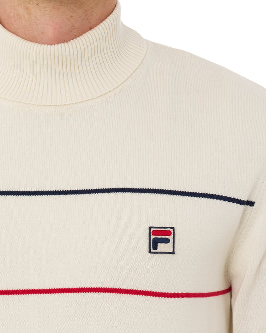 Fila Vintage Fila Vintage Knitted Jumper Gardenia/Navy/Red