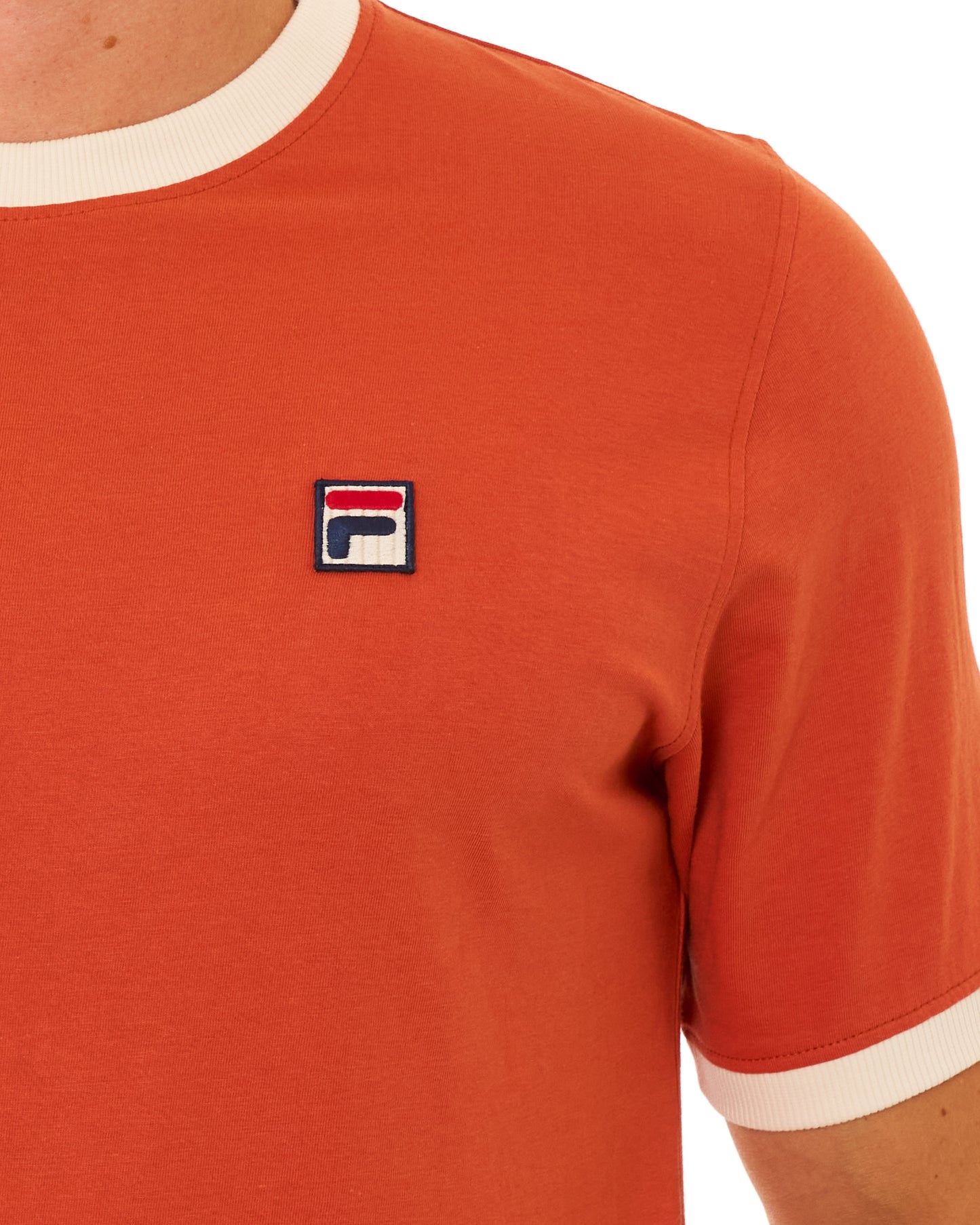 Fila Vintage Ringer T Shirt Burnt Orange/Gardenia
