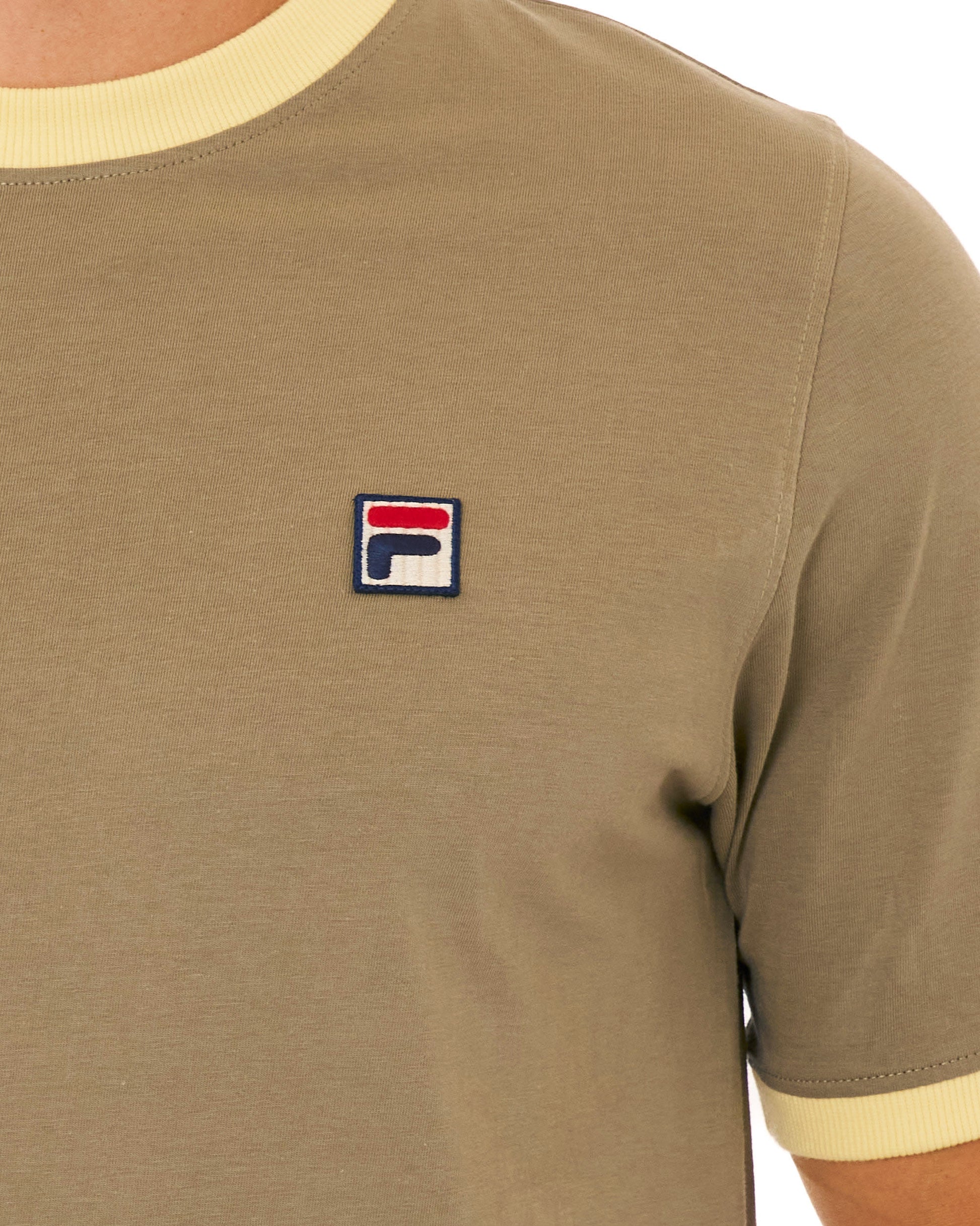 Fila Vintage Ringer T Shirt Sand/Double Cream
