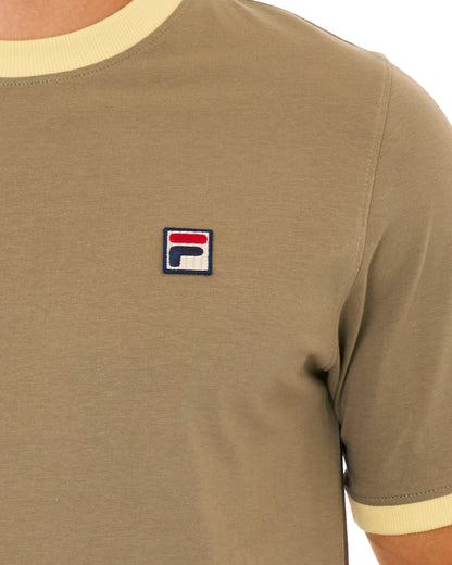 Fila Vintage Ringer T Shirt Sand/Double Cream