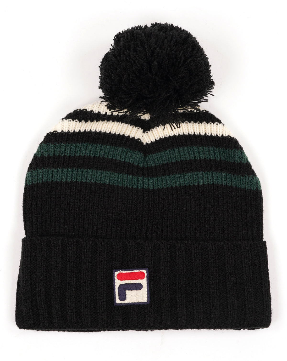 Fila Vintage Markee Pom Pom Beanie Black/Green