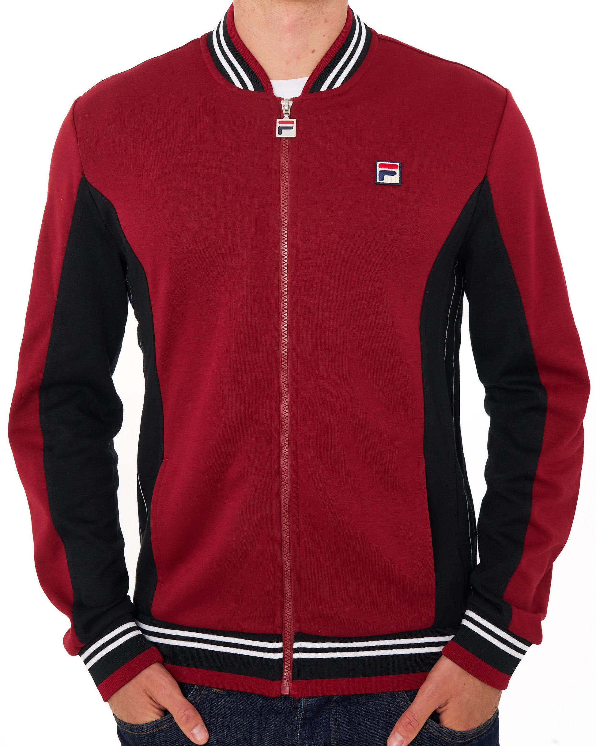 Fila Vintage Mk1 Settanta Track Top Deep Red/Black