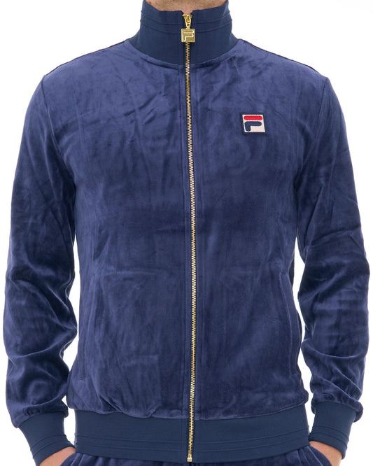 Fila Vintage Fila Vintage Nero Velour Track Top Navy