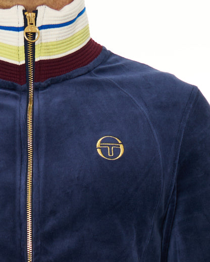 Fila Vintage Nero Velour Track Top Navy