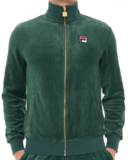 Fila Vintage Fila Vintage Nero Velour Track Top Pine Green