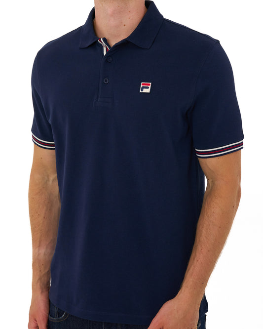 Fila Vintage Fila Vintage Omari Poloshirt, Marineblau