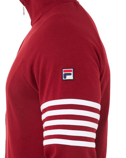 Fila Vintage Fila Vintage 5 Stripe Track Top Deep Red/White