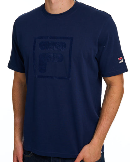 Fila Vintage Pepe Flock Logo T-Shirt Marineblau