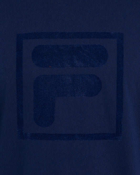 Fila Vintage Fila Vintage Pepe Flock Logo T-Shirt Marineblau