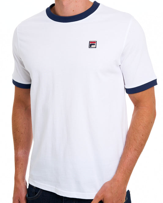 Fila Vintage Fila Vintage Ringer T-Shirt Weiß Marineblau