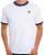Fila Vintage Ringer T-Shirt Weiß Marineblau