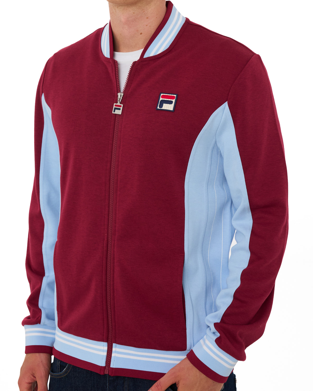 Fila Vintage Mk1 Settanta Track Top Weinrot/Himmelblau