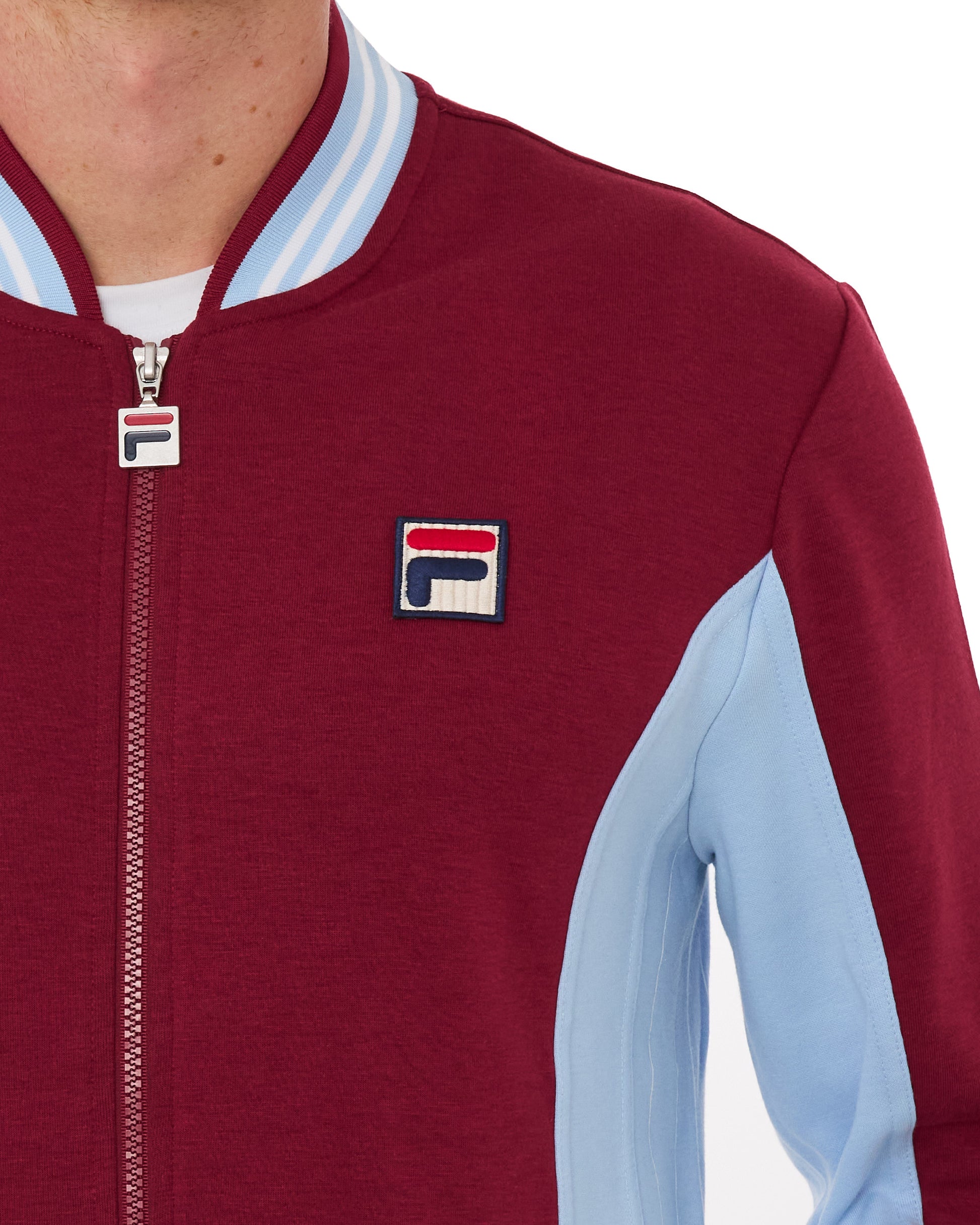 Fila Vintage Mk1 Settanta Track Top Weinrot/Himmelblau