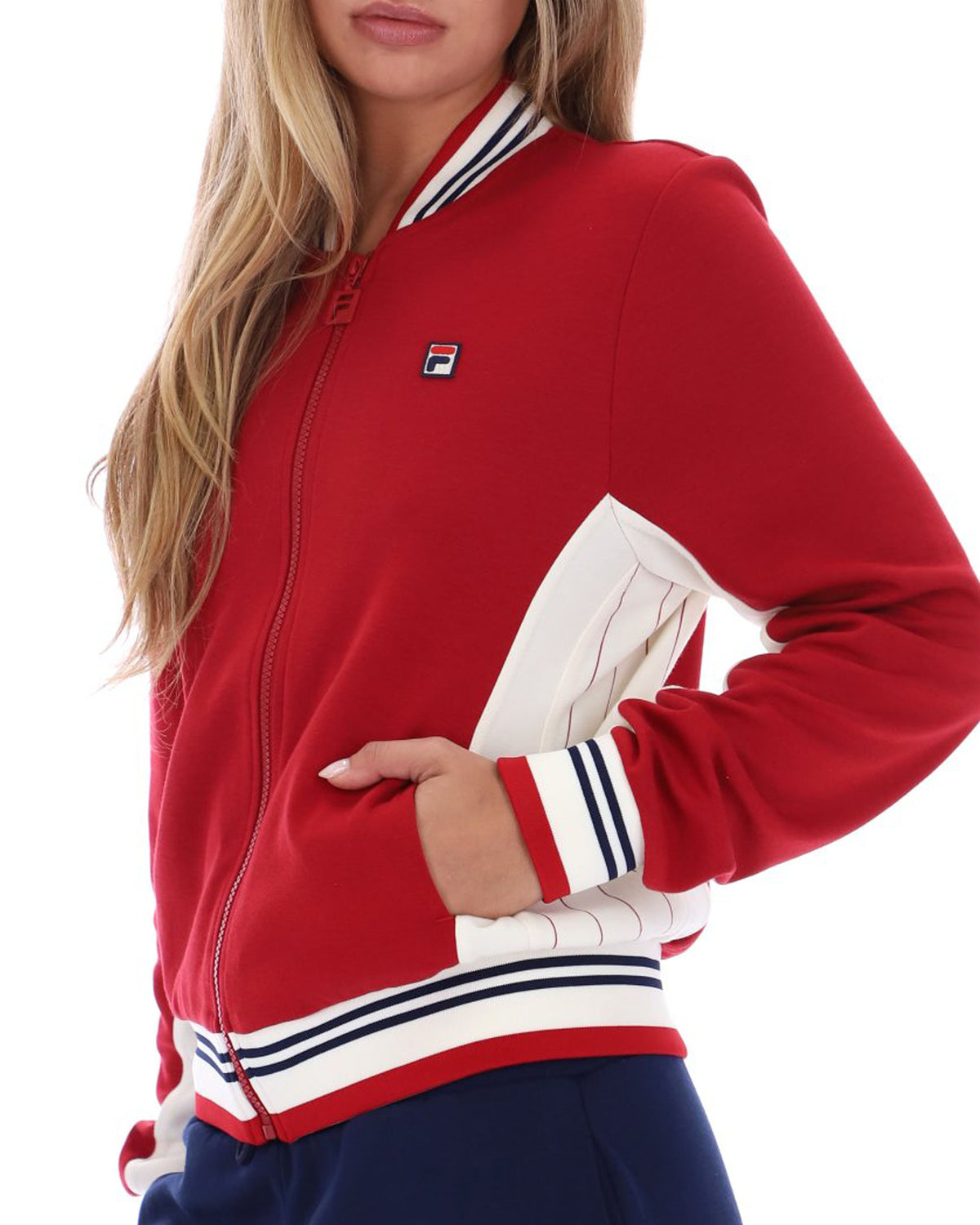 Fila Vintage Silvana Track Top Dark Red/Gardenia/Navy