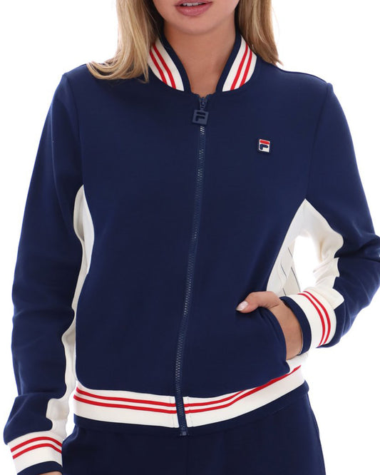 Fila Women Fila Vintage Silvana Trainingsjacke Marineblau/Gardenia/Rot