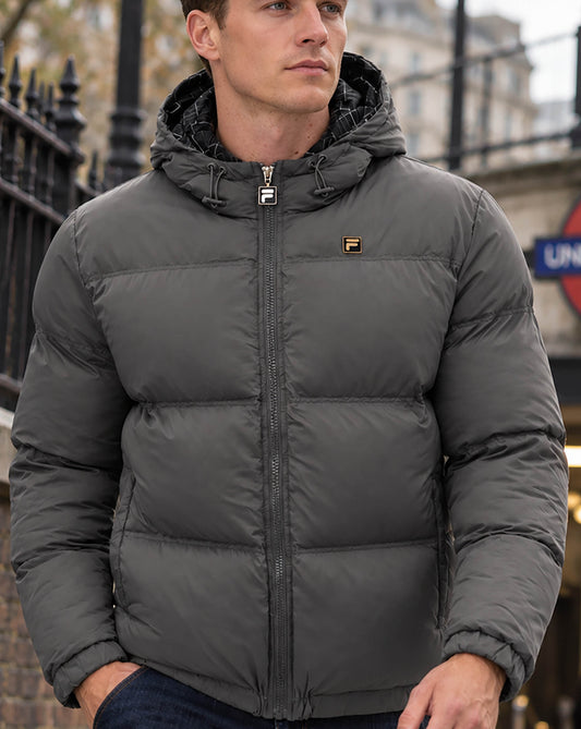 Fila Gold Fila Gold Desmond Puffa Jacket Gunmetal