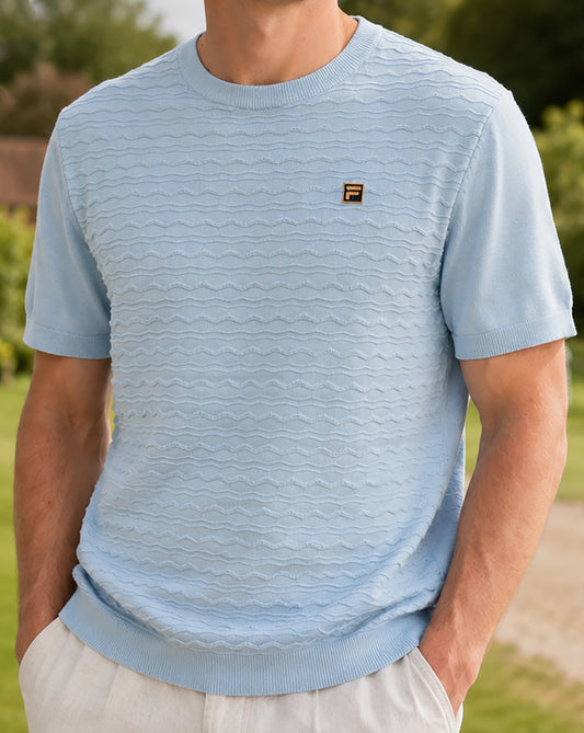 Fila Gold Fila Gold Don Strick-T-Shirt Sterling Blau