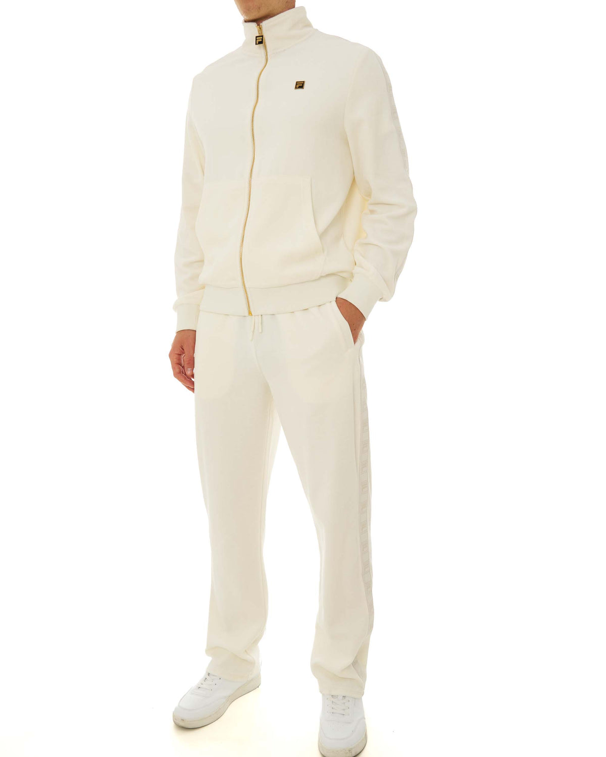 Fila Gold Bosco Velour Track Top White Down