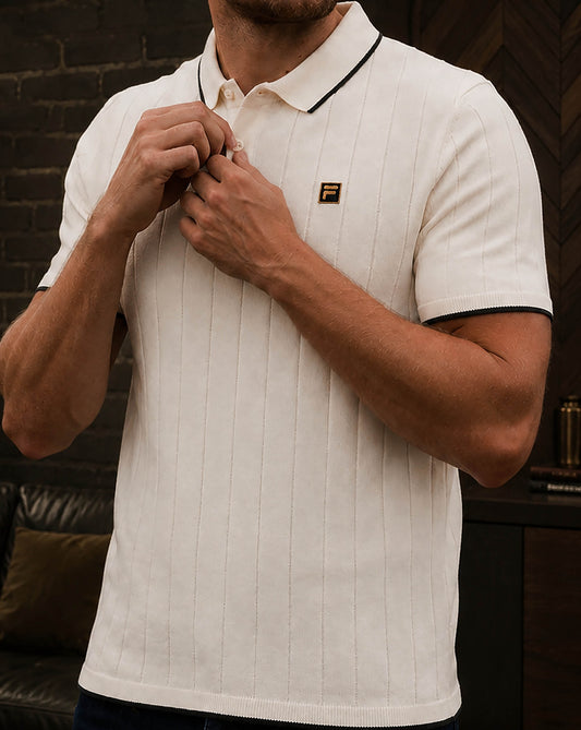 Fila Gold Fila Gold Santino Knit Polo Off White
