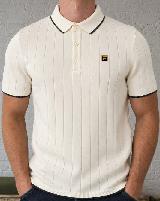 Fila Gold Fila Gold Santino Knit Polo Off White