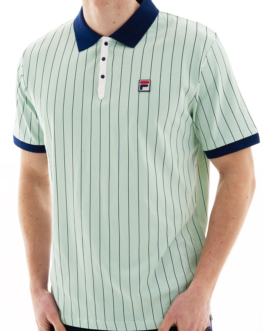 Fila Vintage BB1 Polo Shirt Soft Green / Navy