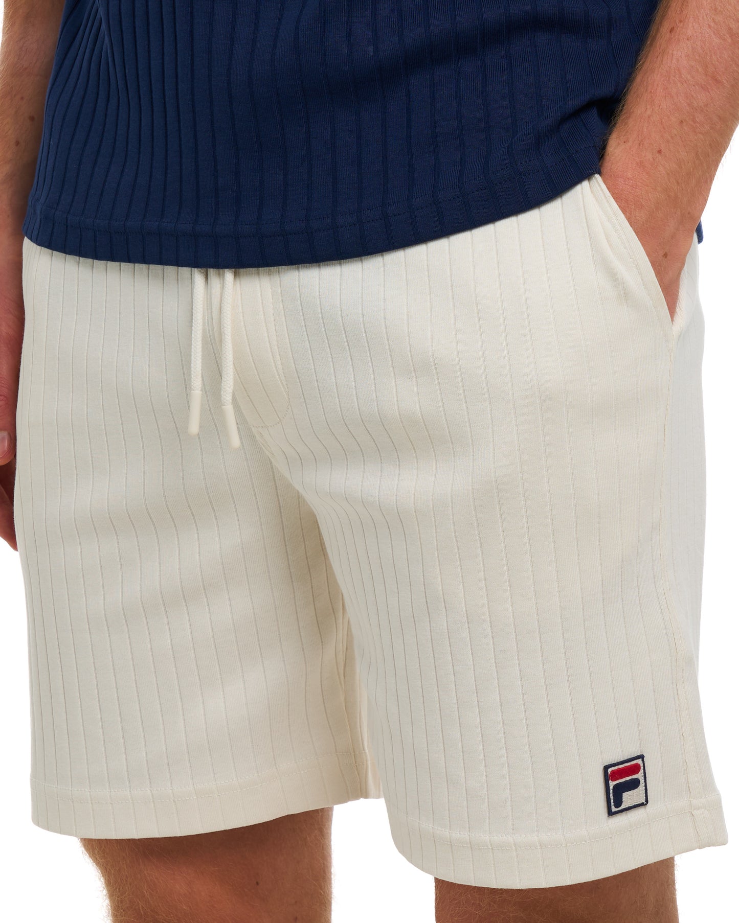Fila Vintage Conrad Ribbed Shorts Gardenia