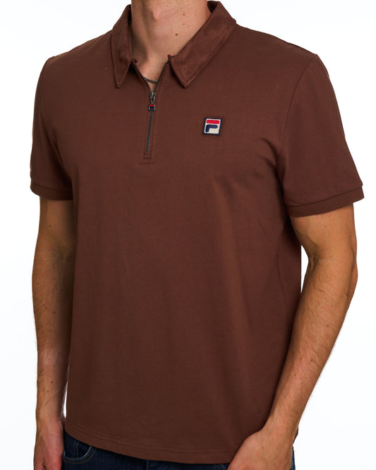 Fila Vintage Fila Vintage Ettore Zip Polo Cappucino