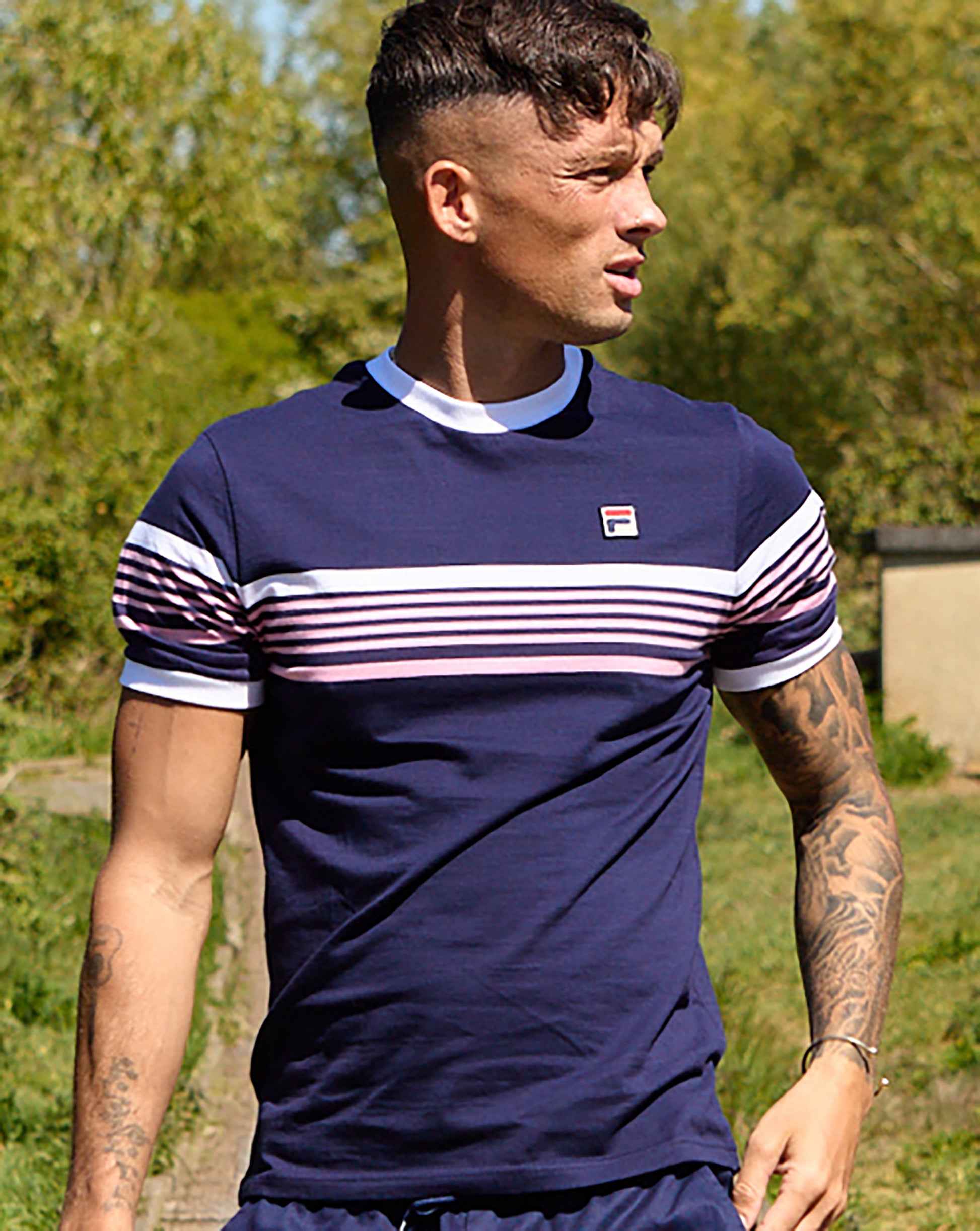 Fila Vintage James T-Shirt Marineblau