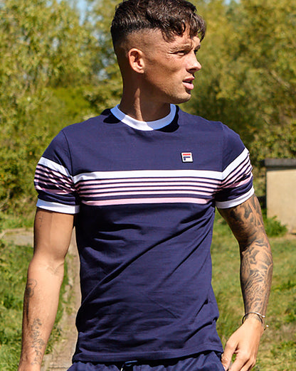 Fila Vintage James T-Shirt Marineblau