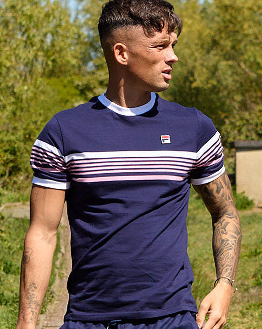Fila Vintage Fila Vintage James T-Shirt Marineblau