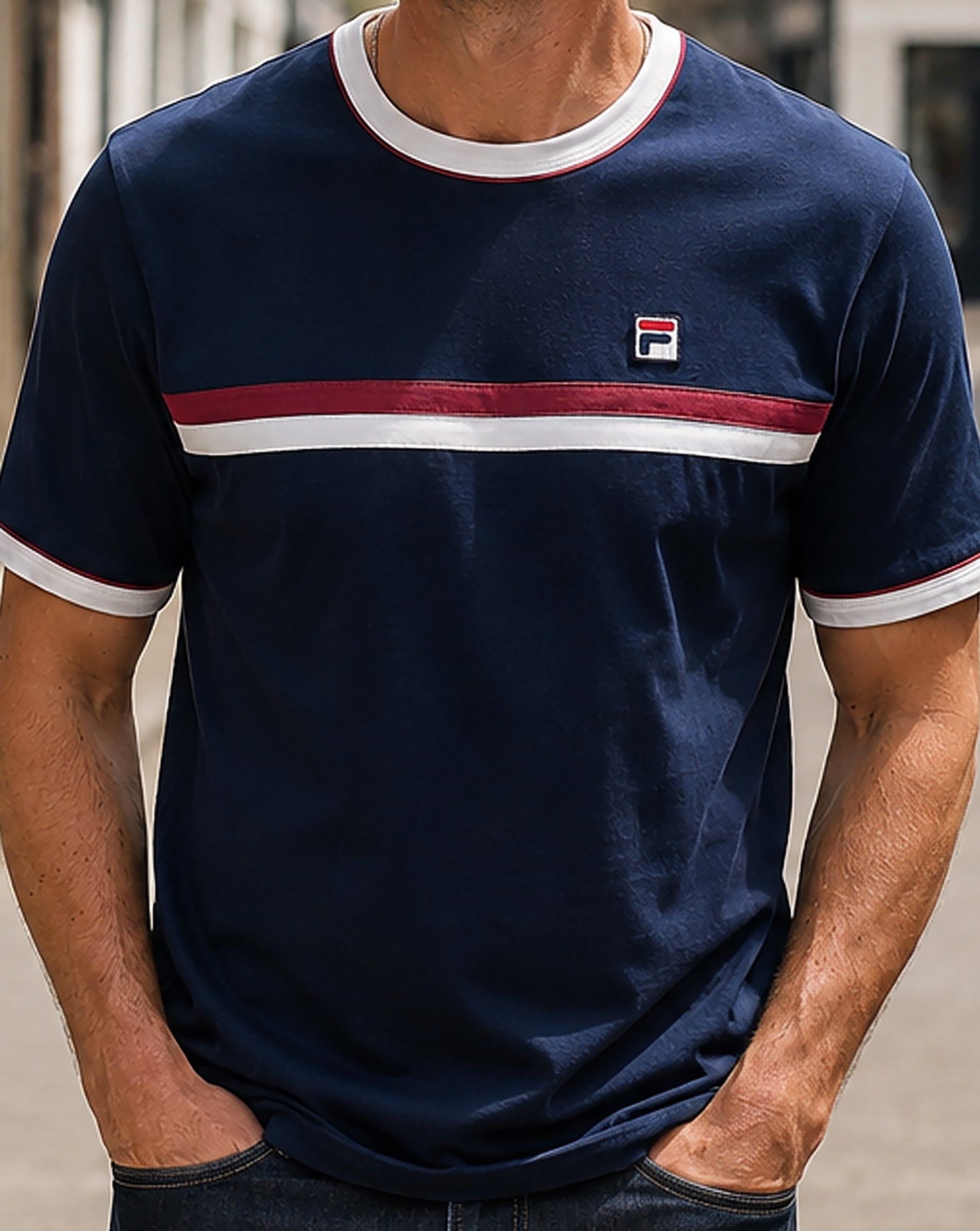Fila Vintage Rosario T Shirt Navy
