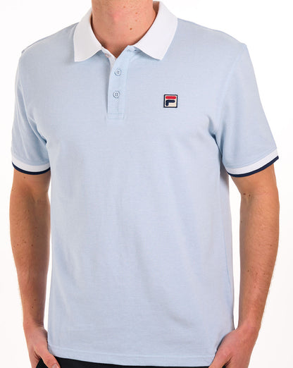Fila Vintage Ruben Poloshirt Himmelblau
