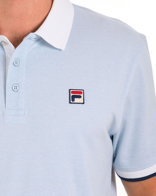 Fila Vintage Fila Vintage Ruben Poloshirt Himmelblau