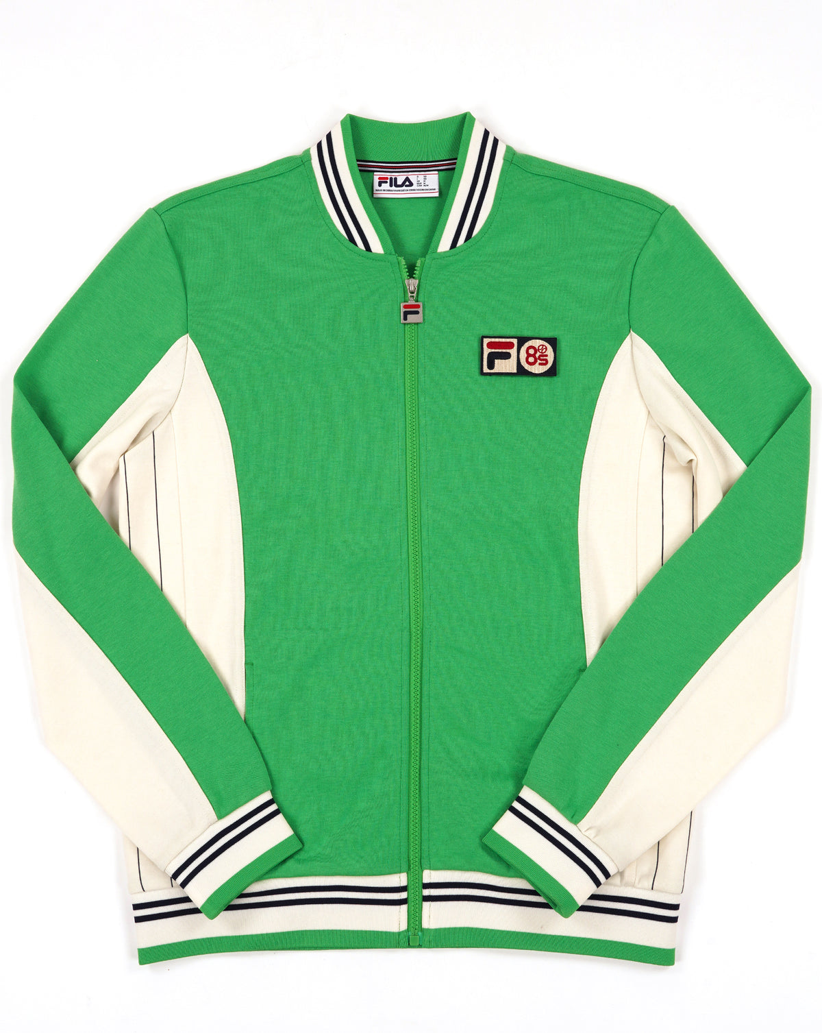 Fila Vintage Mk1 Settanta Twin Badge Trainingsjacke Grün/Gardenia