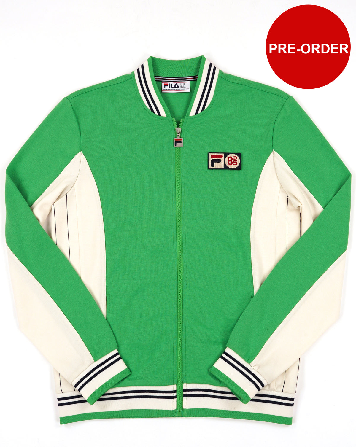 Fila Vintage Mk1 Settanta Twin Badge Trainingsjacke Grün/Gardenia