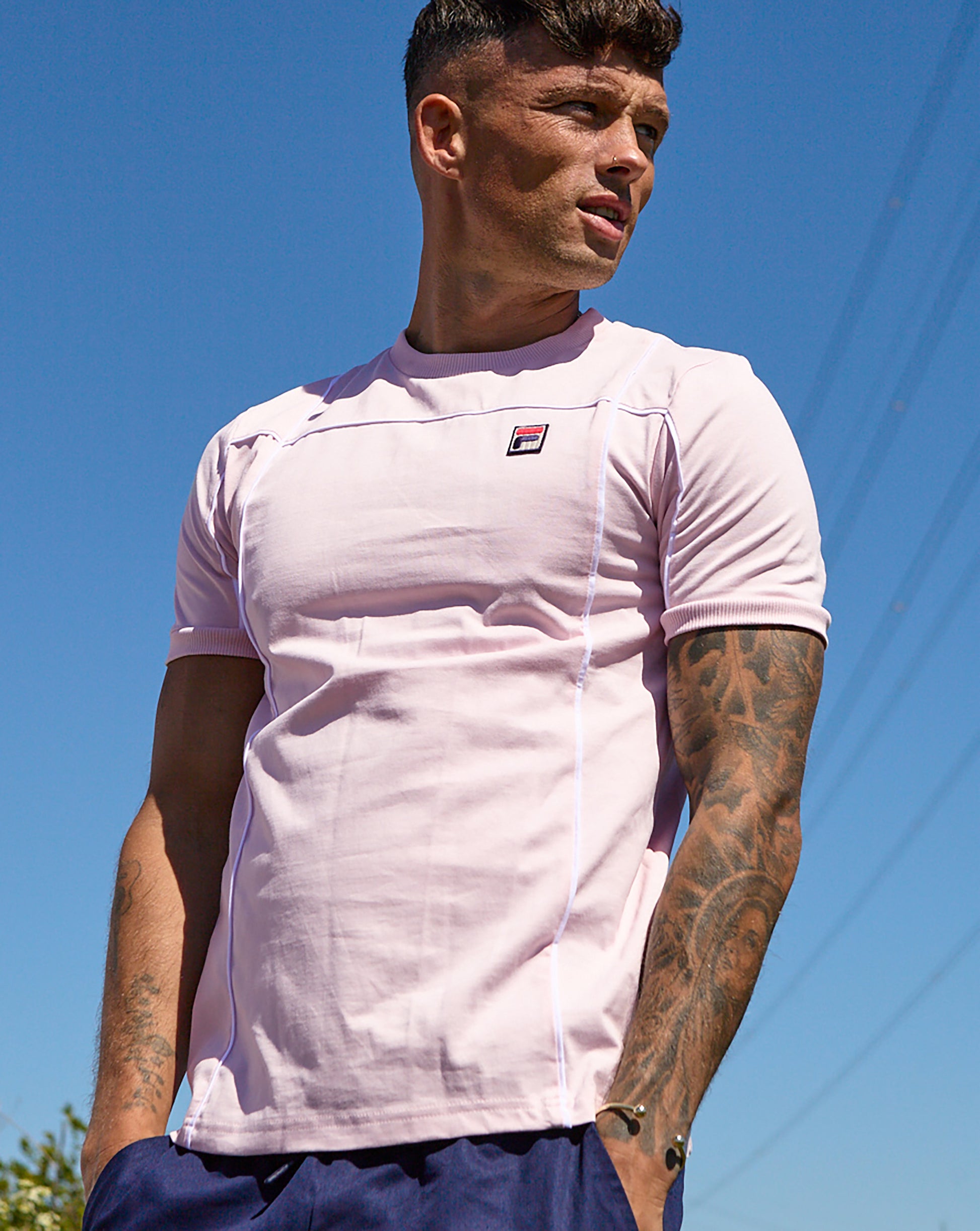 Fila Vintage Terrinda T-Shirt, Helllila/Weiß
