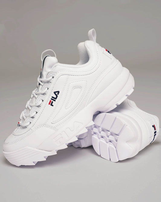 Fila Women Fila Women's Disruptor II Premium Trainers White/Navy/Red