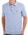 Gabicci Vintage Textured Knit Polo Sky