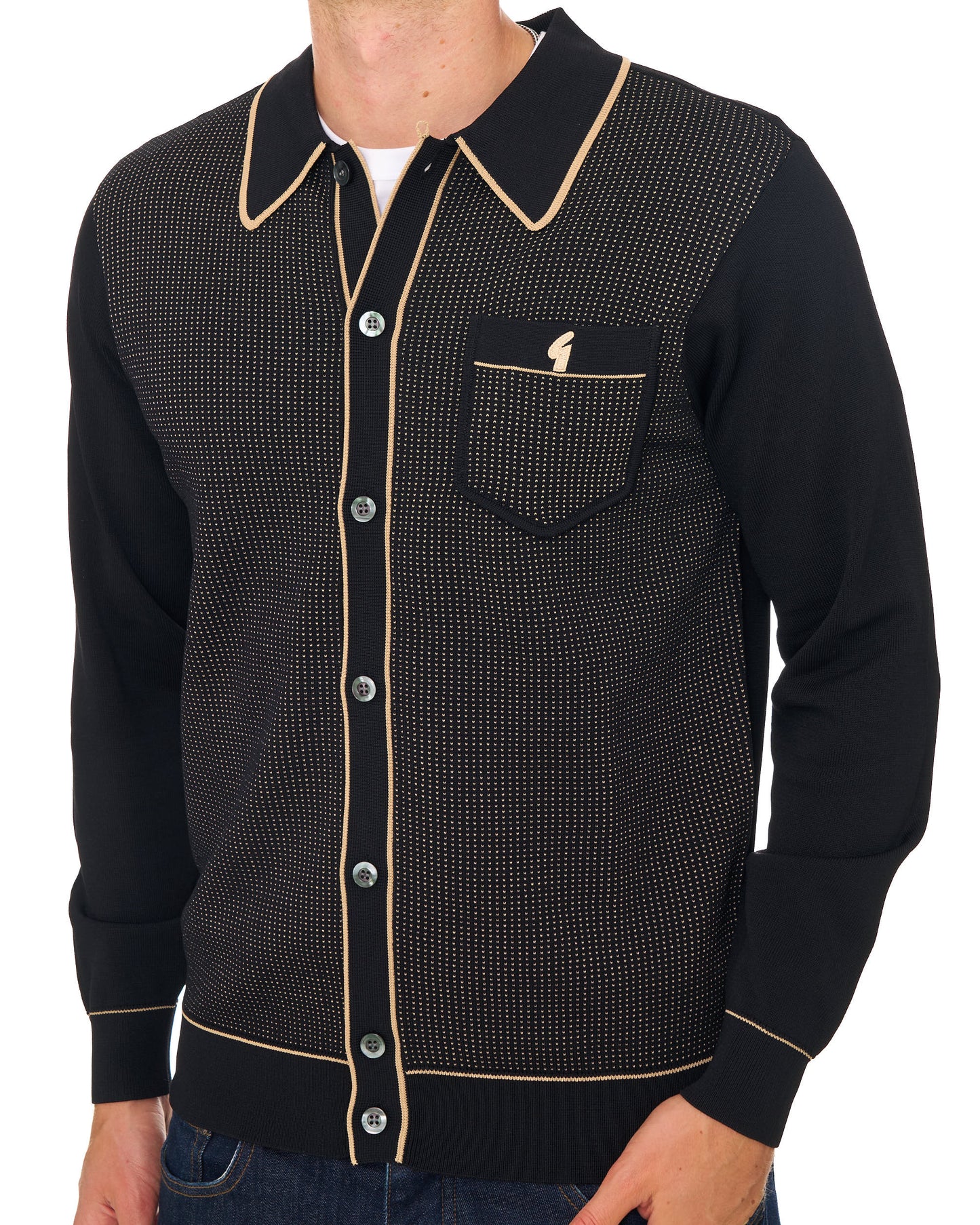Gabicci Vintage Archive Di-Lello LS Knit Black