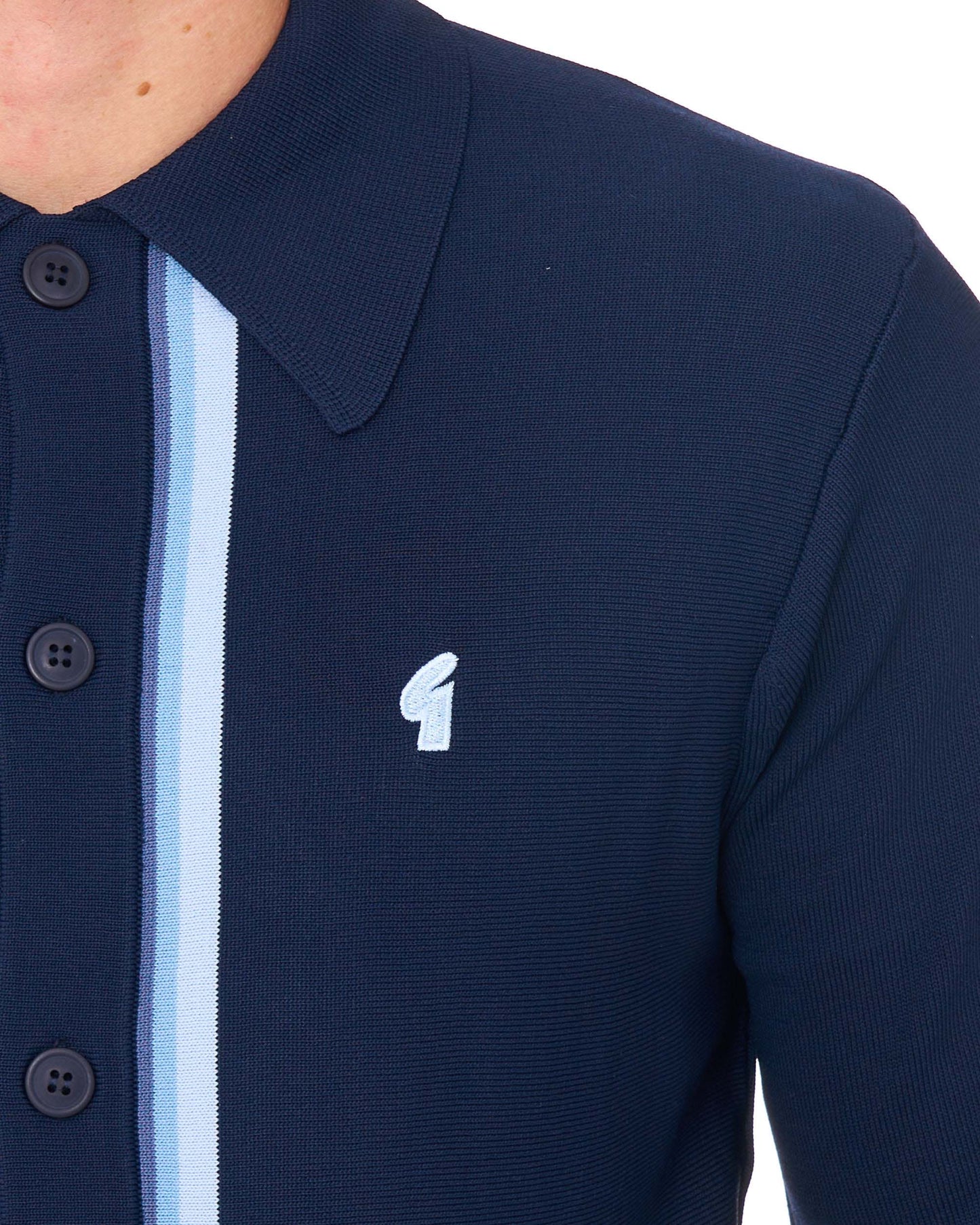 Gabicci Vintage Bromley Archive Knitted Polo Navy