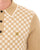 Gabicci Vintage Chequerboard LS Knit Polo Caramel