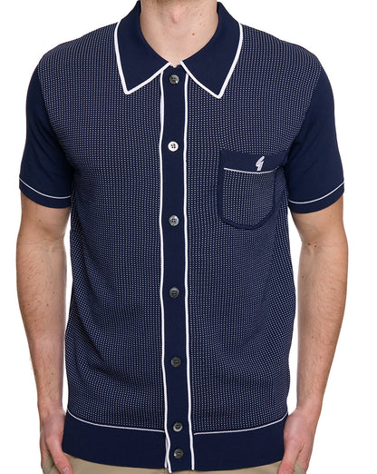 Gabicci Vintage Di Lello Archive Strickpolo Marineblau