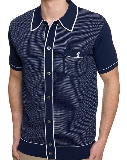 Gabicci Vintage Di Lello Archive Strickpolo Marineblau