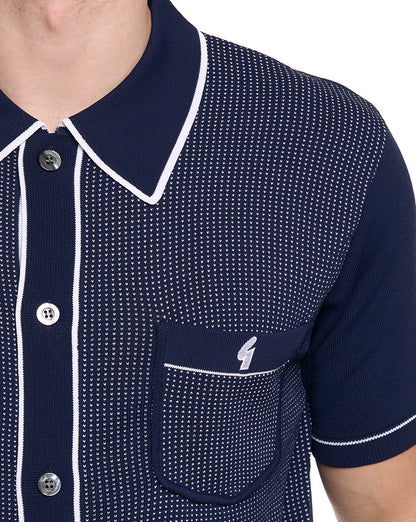 Gabicci Vintage Di Lello Archive Strickpolo Marineblau