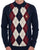 Gabicci Vintage Argyle Diamond Strickpolo Marineblau