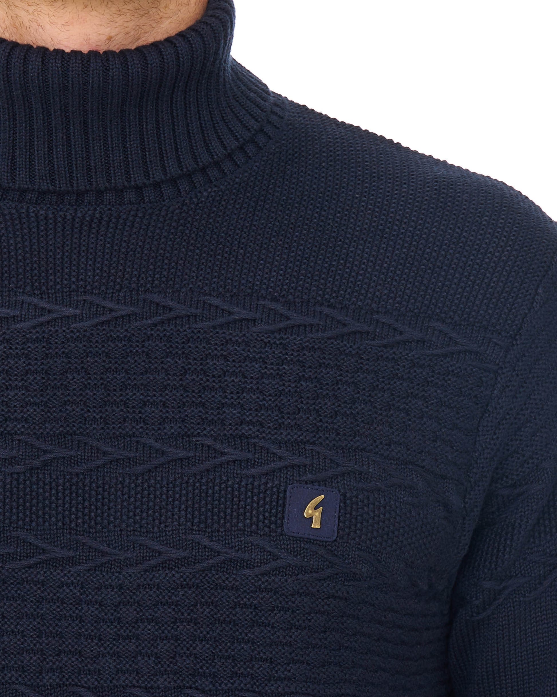 Gabicci Vintage Emilio Roll Neck Knit Navy