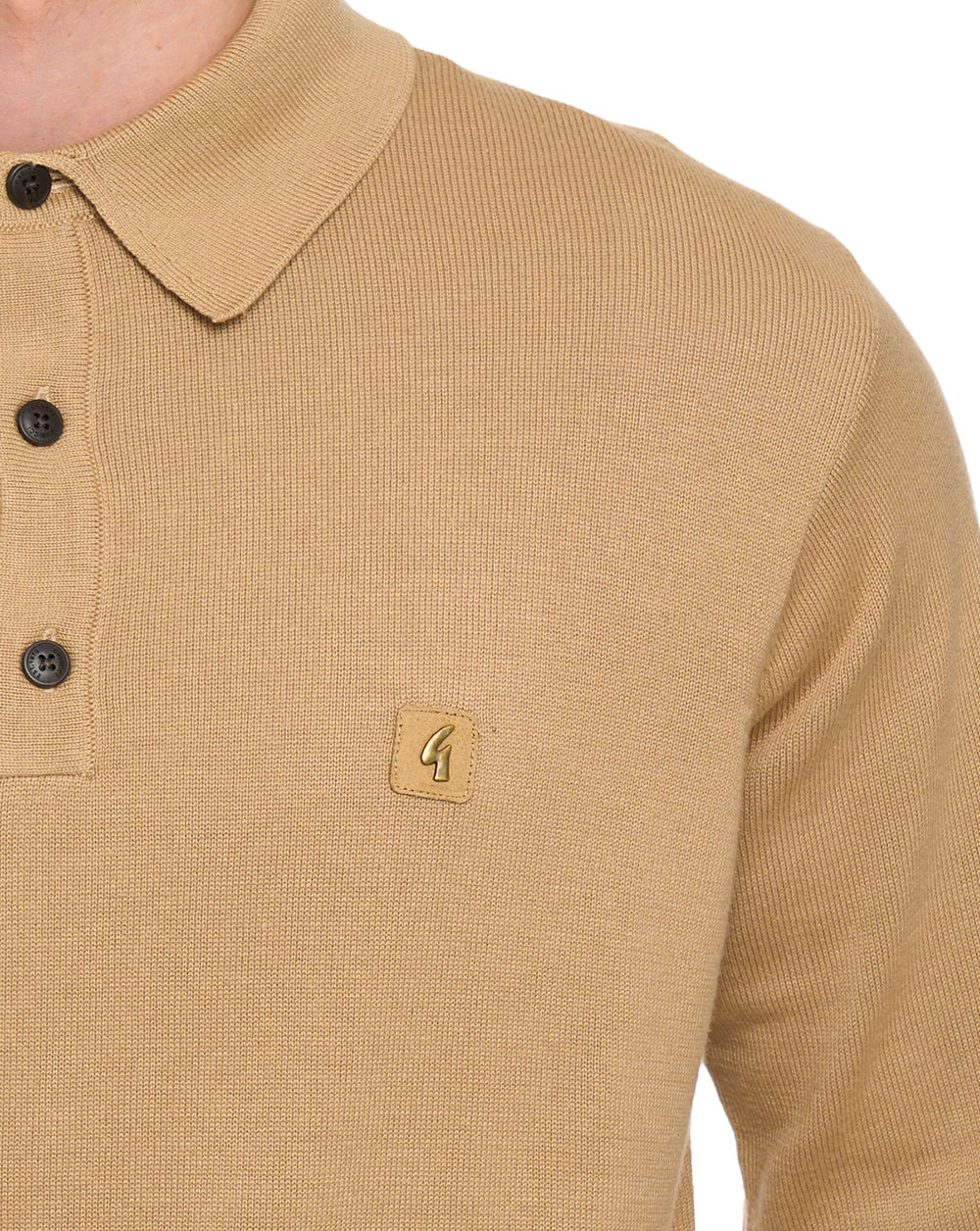 Gabicci Vintage Francesco LS Strickpolo Sandstein