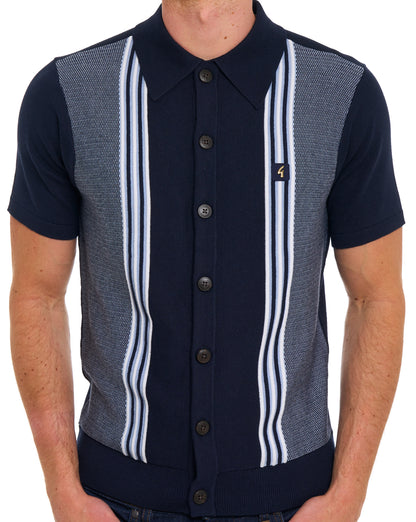 Gabicci Vintage Hanson Strickpolo Navy / Sky
