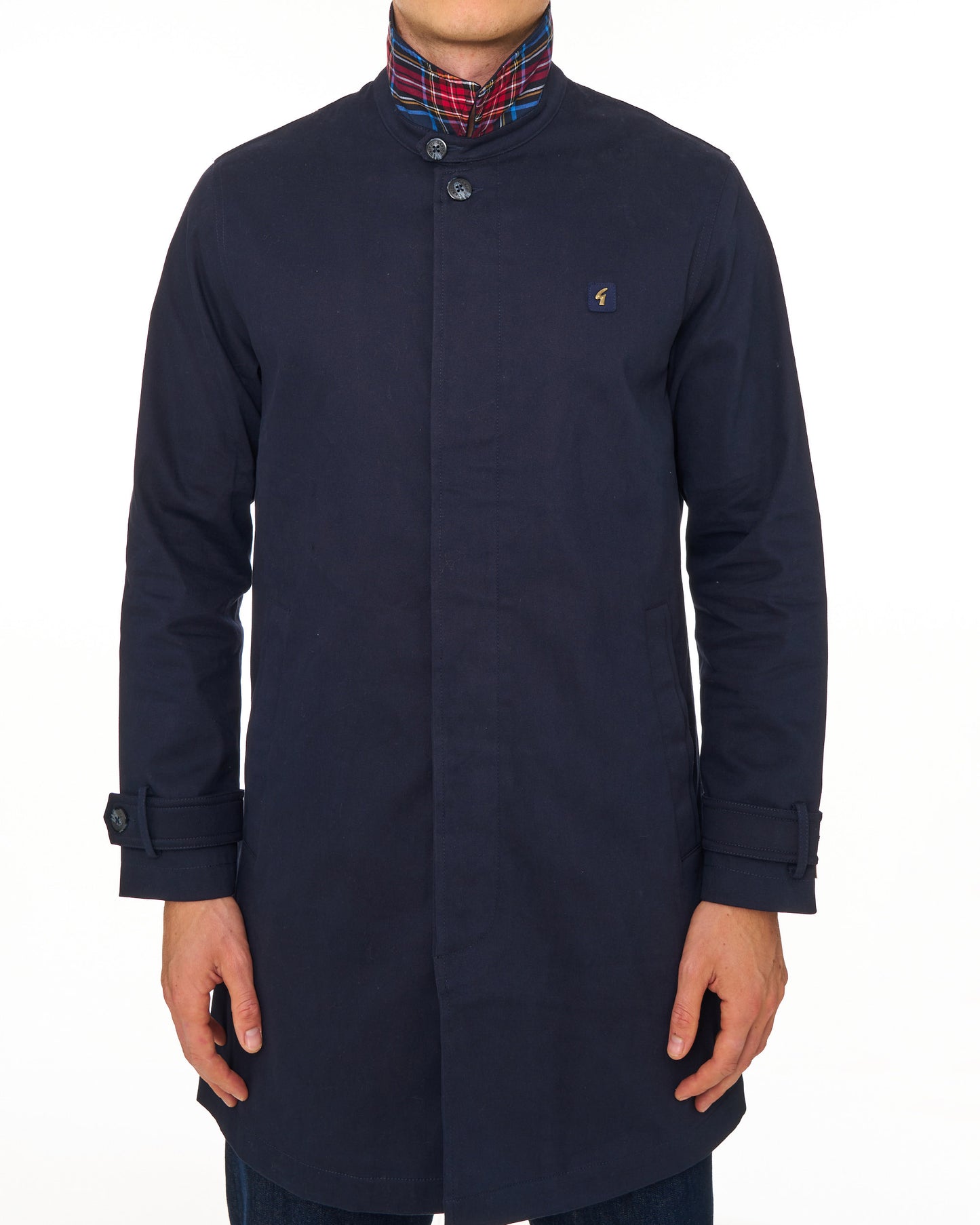 Gabicci Vintage Houghton Mac Navy/Tartan
